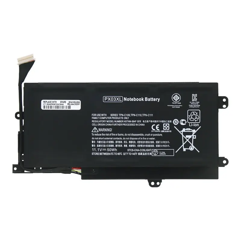 Batería de calidad para ordenador portátil de 50WH para PX03XL HSTNN-LB4P TPN-C109 C110 C111