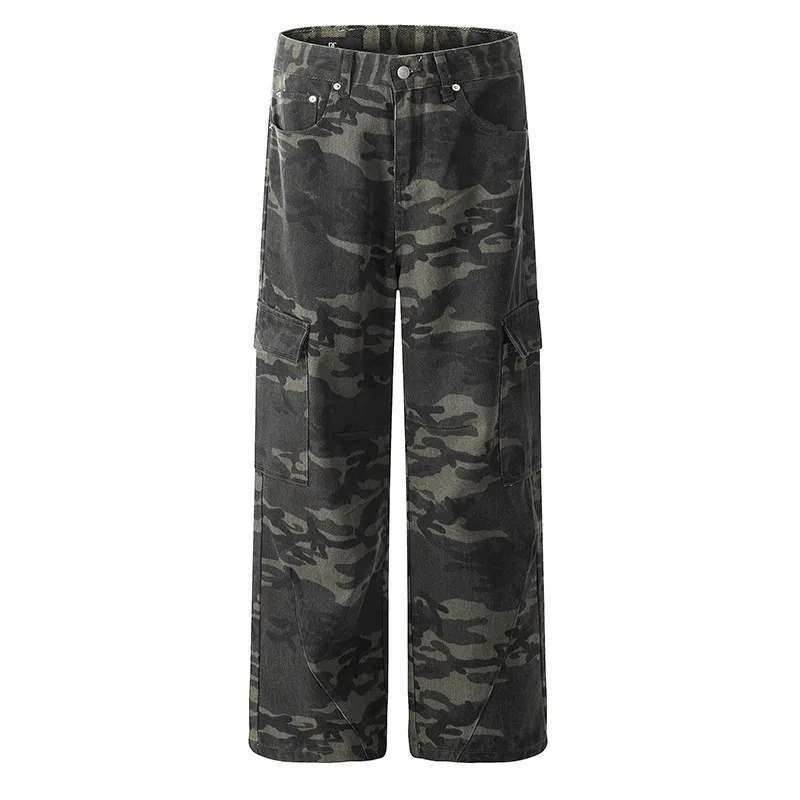 

Молодежные уличные модные красивые камуфляжные брюки для отдыха, удобные универсальные дышащие прямые повседневные брюки без следов
