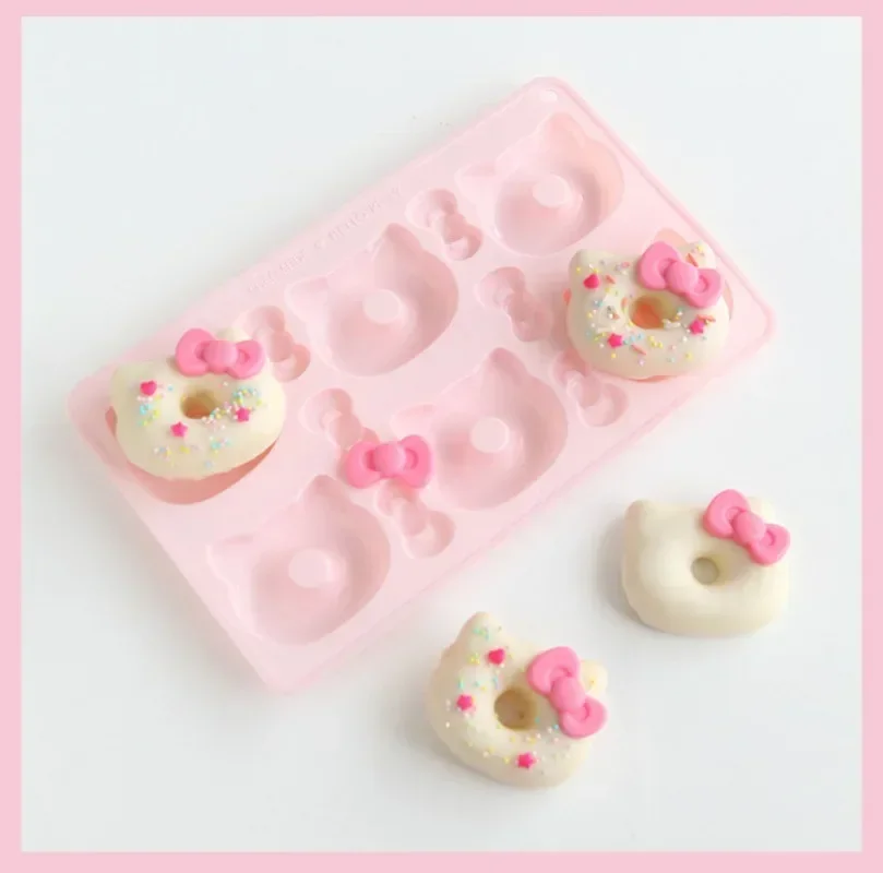 Sanrio Hello Kitty Donuts Candy Silicone Molds Cake Decoration Sugar Art Chocolate Baking Tools Kitchen Supplies Accessories