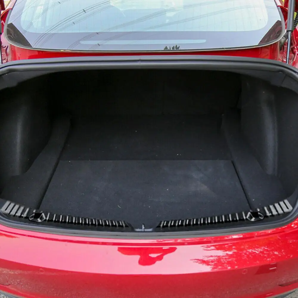 Dla Tesla Model 3 17-23 Włókno węglowe Stal nierdzewna Tylna osłona wewnętrzna bagażnika Wykończenie 2 szt.