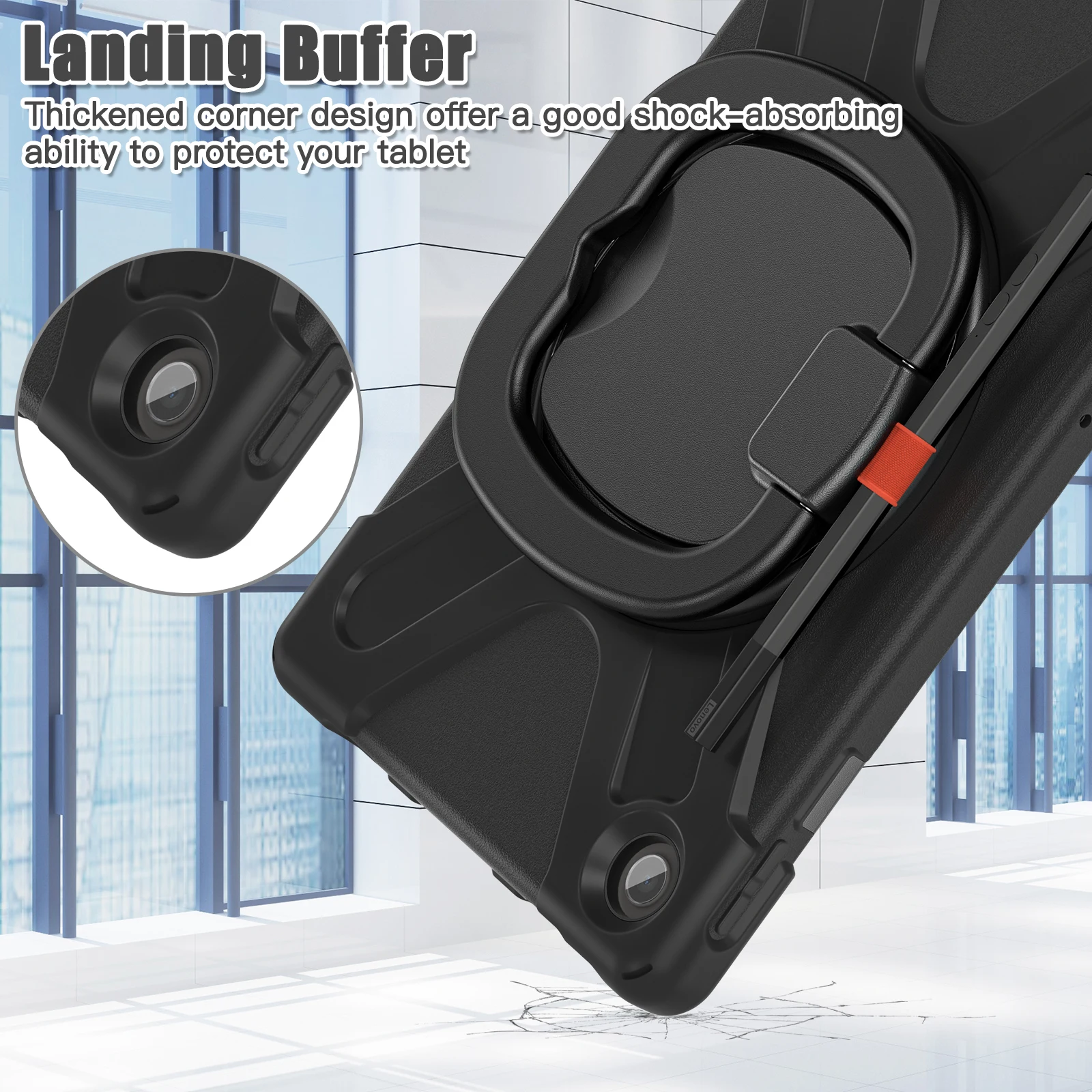 

Портативные чехлы для планшетов для 10,6-дюймового Lenovo Tab M10 Plus 3rd Case TB 125F 128F Чехол Противоударный силиконовый чехол с поворотной подставкой для ПК