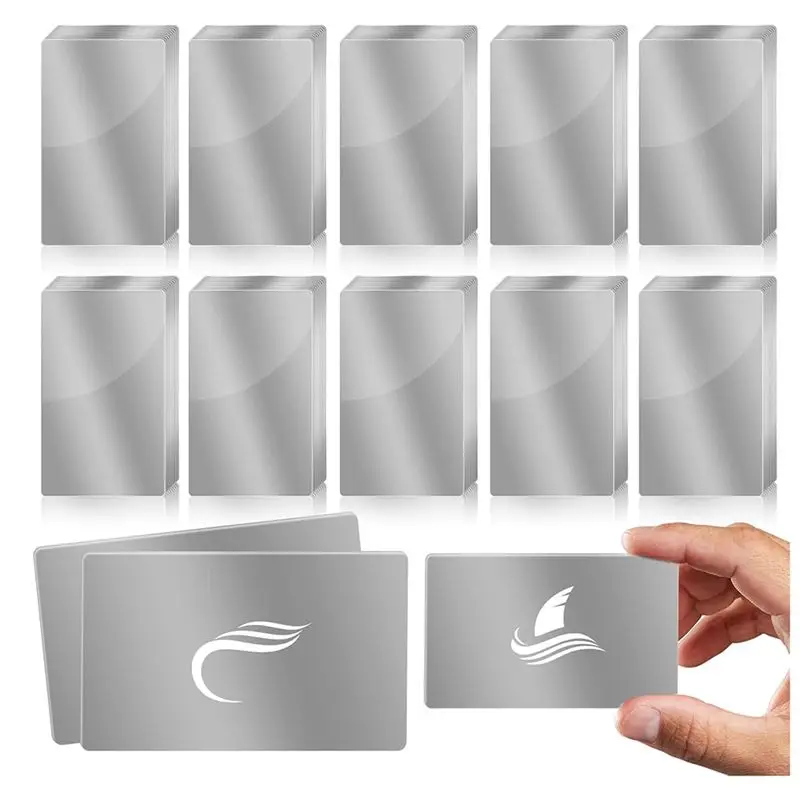 

BAAJ-100Pcs Metal Engraving Blank Color Aluminum Sheets Laser Engraving Business Cards Multi-Purpose Engraving DIY Gift