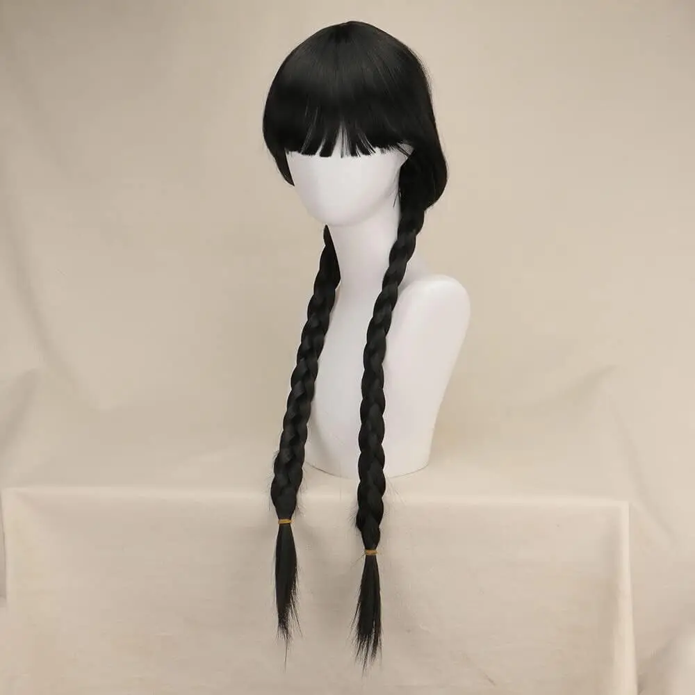 Long Black Braided Wig Cosplay Anime