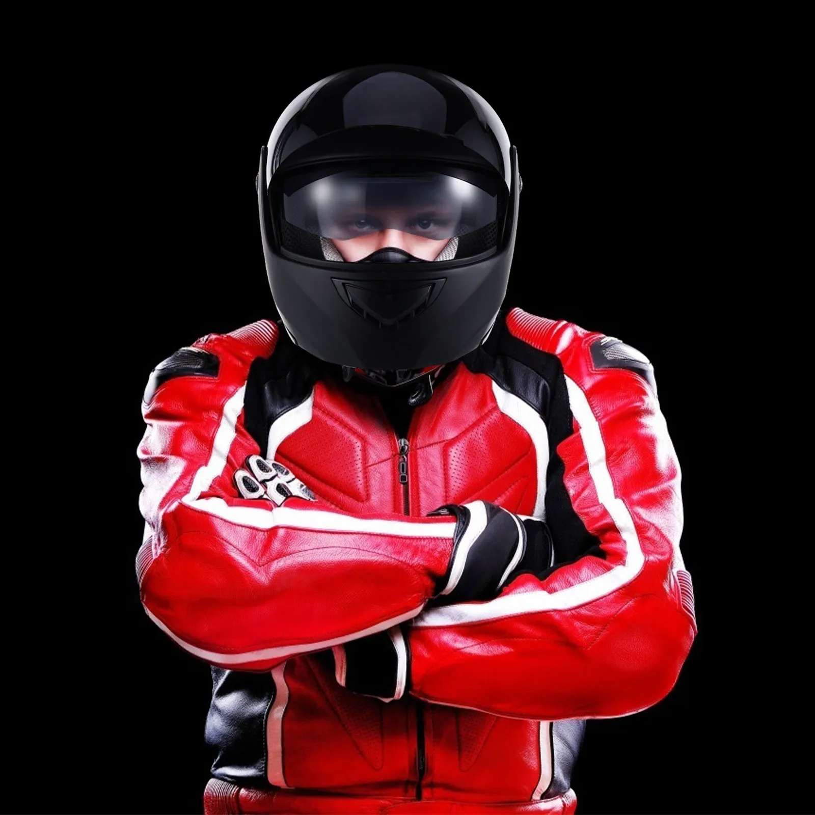 

1Pcs Electric Motorcycle Safety Lightweight Pc Full Face Motocross Shockproof Ventilated Off-Road Bike Head
