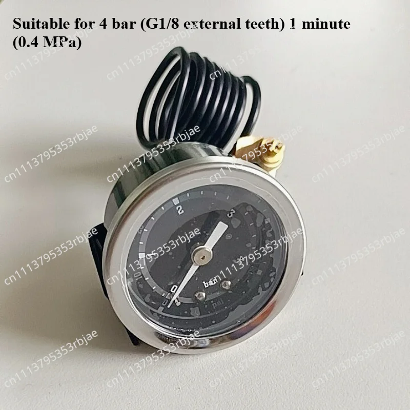 Suitable for Y40 Milk Foam Machine Pressure Gauge High Temperature Capillary Coffee Machine Steam Boiler 4BAR Thread 2 Points