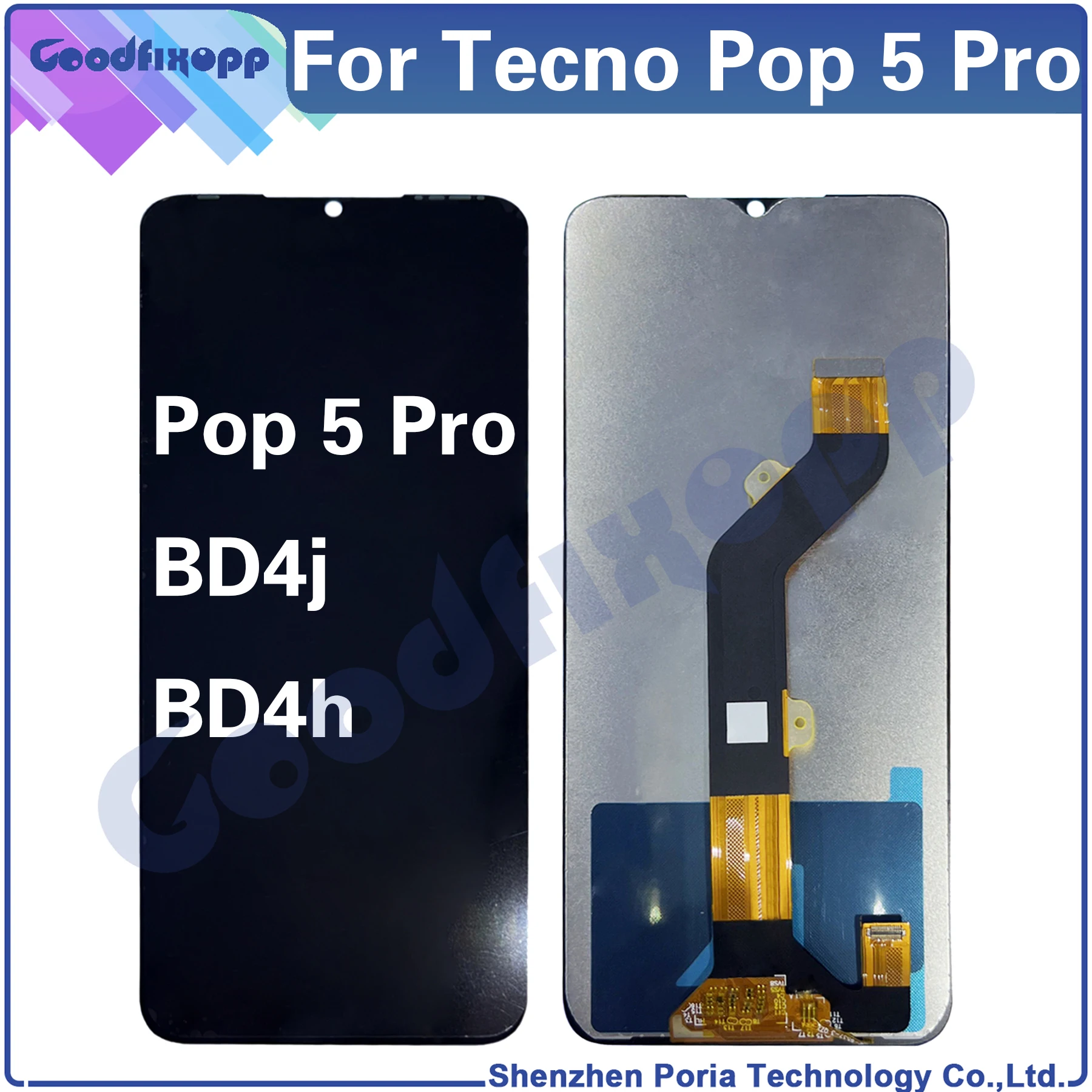 For Tecno Pop 5 Pro BD4j BD4h LCD Display Touch Screen Digitizer Assembly For Pop5 5Pro Replacement