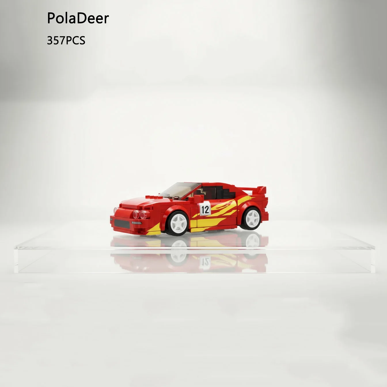 Poladeer 357PCS Edwin's Acura Integra MOC Racing Car Custom Assembled Building Blocks Educational Toys Ornaments Gifts Furious