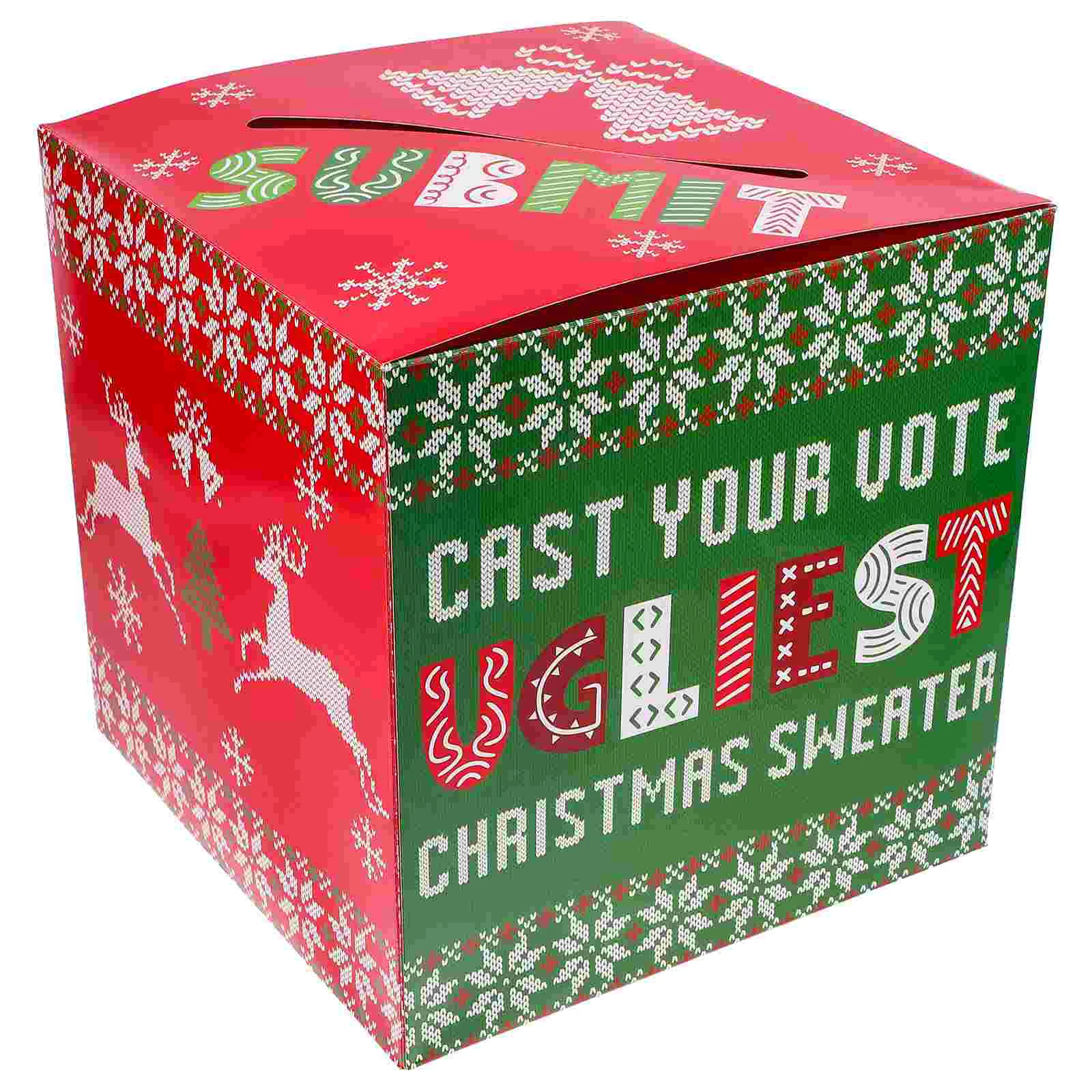 Christmas Ballot Box Containers for Raffle Tickets Venue Setting Props Paper Boxes Raffles