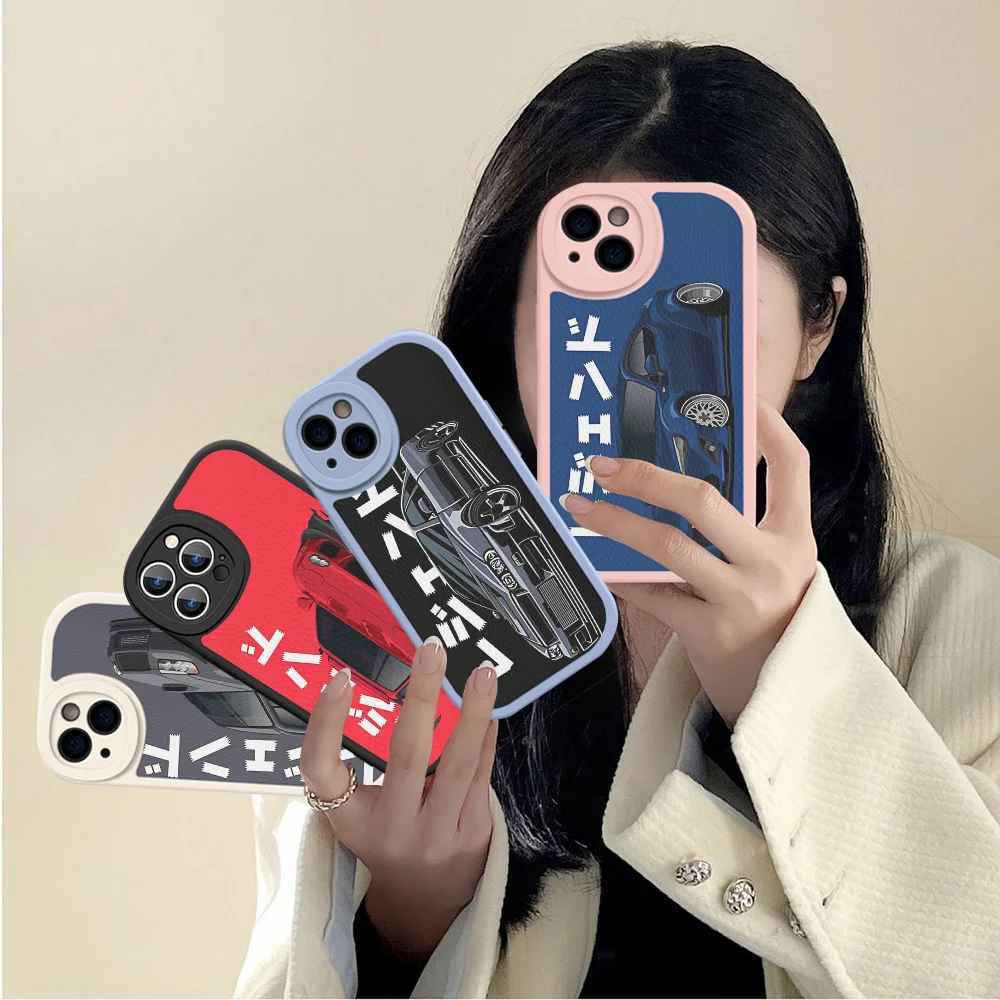 JDM Tokyo Drift Sports Car Phone Case Hard Leather For iPhone 14 13 12 Mini 11 14 Pro Max Xs X Xr 7 8 Plus Fundas