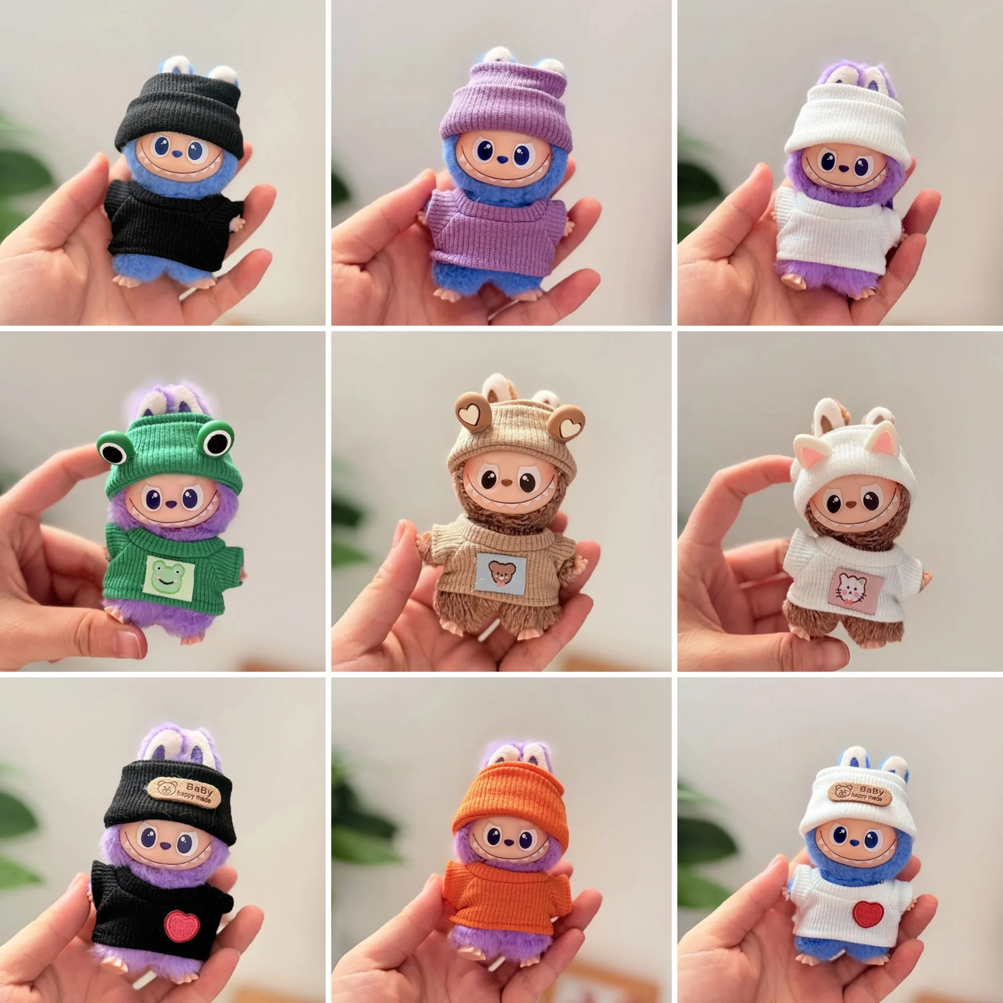 

Labubu 4.0 Series Stretch Top Two-piece Set With Multi-color Styles And Animal Theme 10cm Labubu 4th Generation Doll Clothing