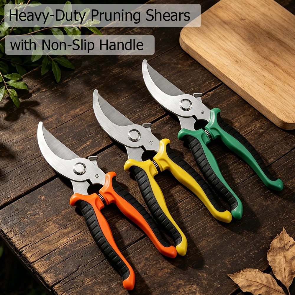 Professional Garden Pruning Shears with Non-Slip Handle Labor Saving Garden Scissor for Trimming Thick Branches Floral Scissor
