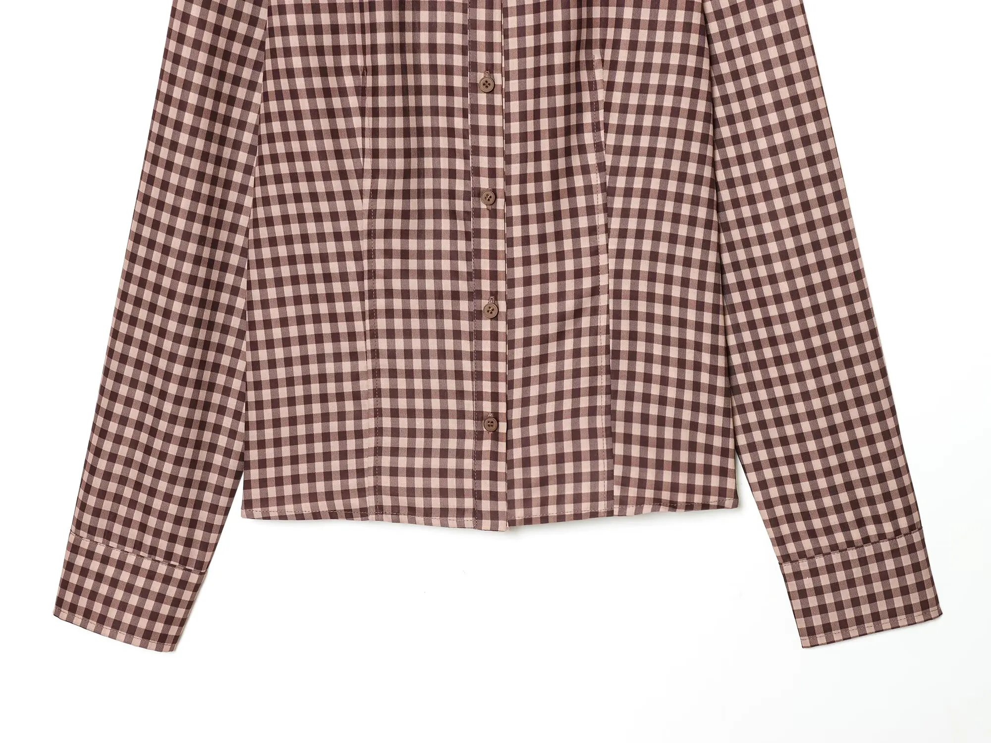 DiYiG WOMAN 2025 Winter New Fashion Plaid Print Shirt Retro Long Sleeve All-match Lapel Button-down Waist Top Blouses Mujer