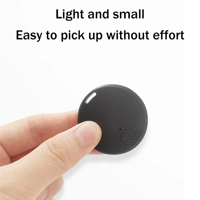 Mini GPS Tracker ไร้สายบลูทูธ 5.0 อุปกรณ์ป้องกันการสูญหายสัตว์เลี้ยง Key Wallet Tracker พร้อมเคสซิลิโคนสีดํา