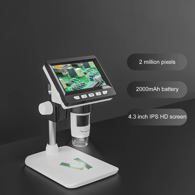 Digital Microscope Biological Toy for Student with 50x-1000x Magnifier School Classroom Science Teaching Optical Len Toy