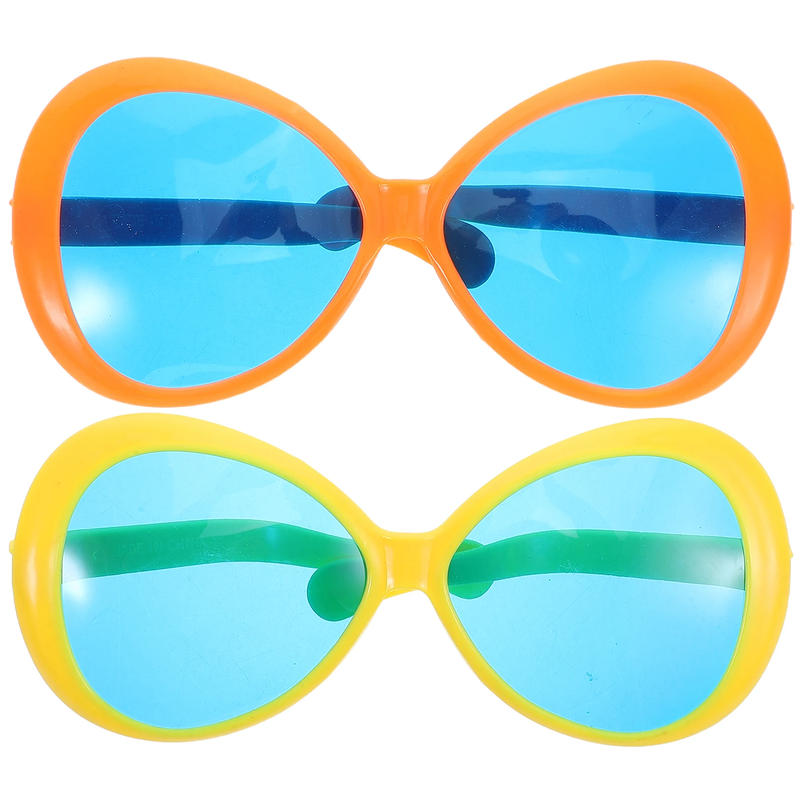 

2 Pcs Hawaiian Glasses Big Funny Sunglasses Cosplay Novelty Party Costume Banquet