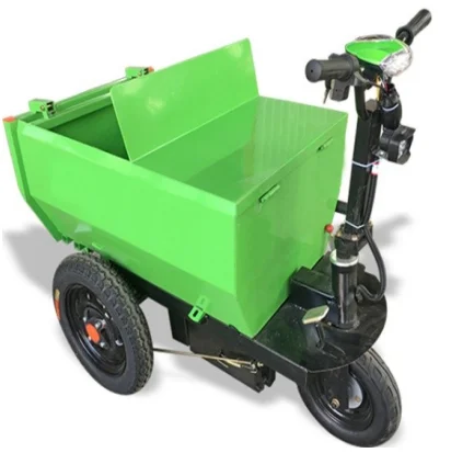 Electric Trolley Cart Three-Wheeled Flatbed Dust Collector Truck for Construction Site Sand Transportation U-Truck Cavalry