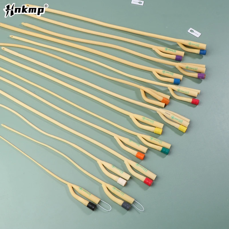 1pcs 2/3 Chamber Latex Catheter Silicone Coated Sterilized Urethral Catheter Male/Women/Children Urinary Catheter