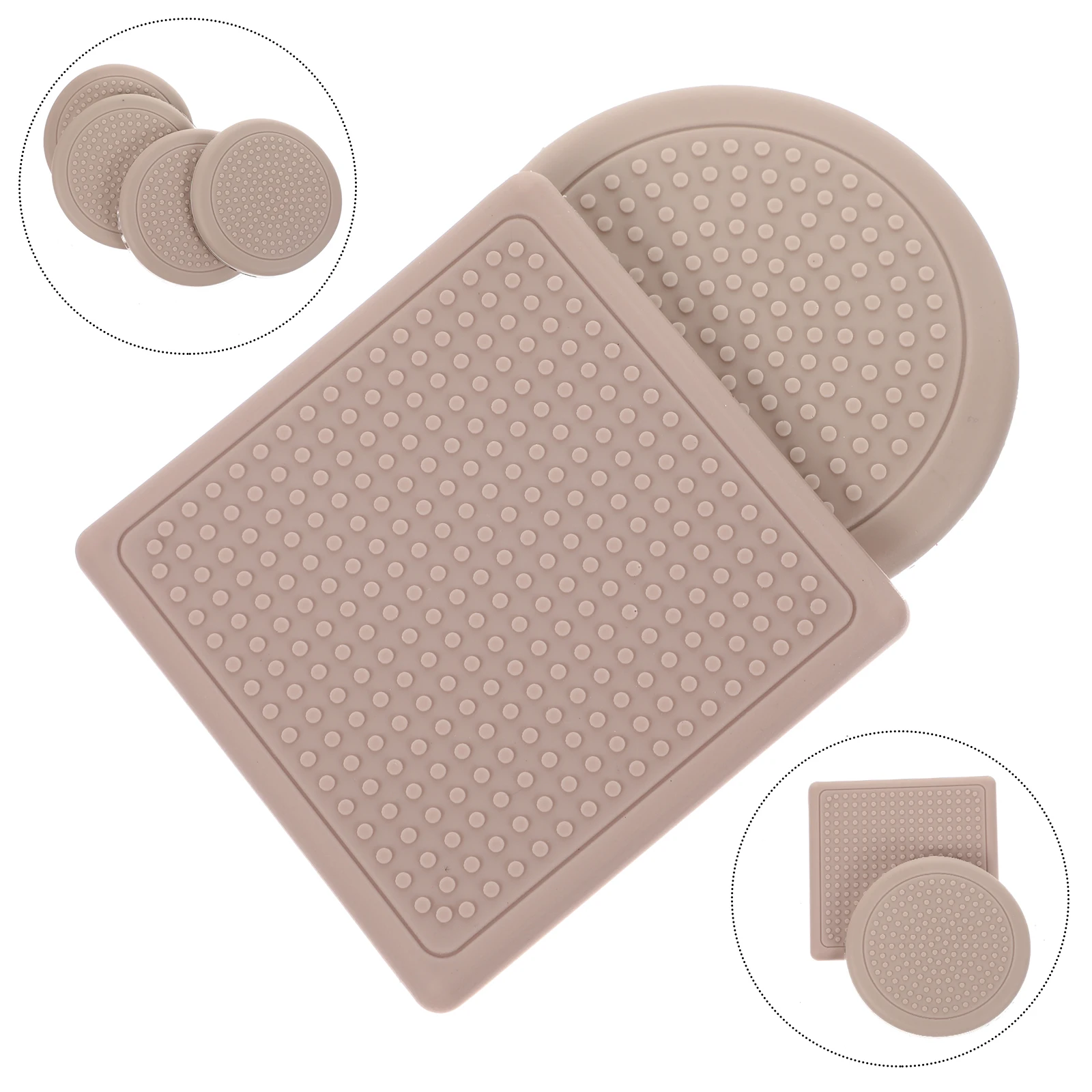 

8pcs Furniture Feet Covers Chair Leg Protectors Cushion Caps Mats Silica Gel Floor Pads Anti Skid Soft Material Fits Chairs