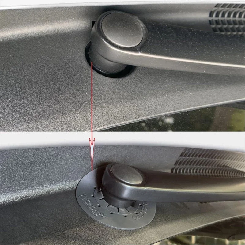 2PCS Car Wiper Arm Bottom Hole Protective Covers Silicone Car Windshield Wiper Sleeve Wiper Hole Dustproof Protector