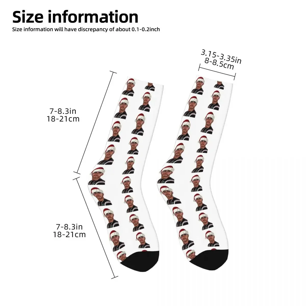 Lewis Hamilton Santa Hat Socks Harajuku Super Soft Stockings All Season Long Socks Accessories for Unisex Christmas Gifts