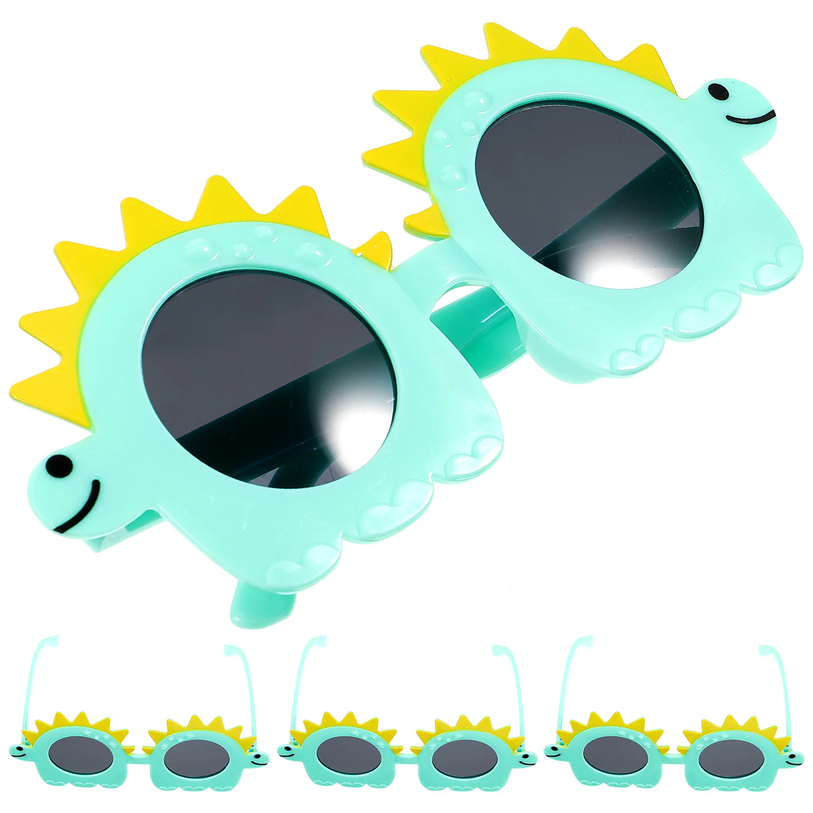 4 قطع نظارات مضحكة بتصميم ديناصور للحفلات، خفيفة الوزن وآمنة ومريحة، دعائم صور للحفلات لعيد الميلاد وعيد الميلاد #5