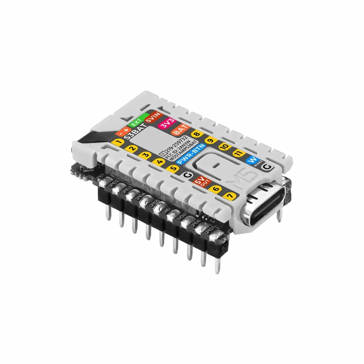 Y1820A*☀▃Stamp-S3Bat DIP Embedded Core Module with Integrated Power Management M5StampS3 BAT Module with 2.54 Header Pin