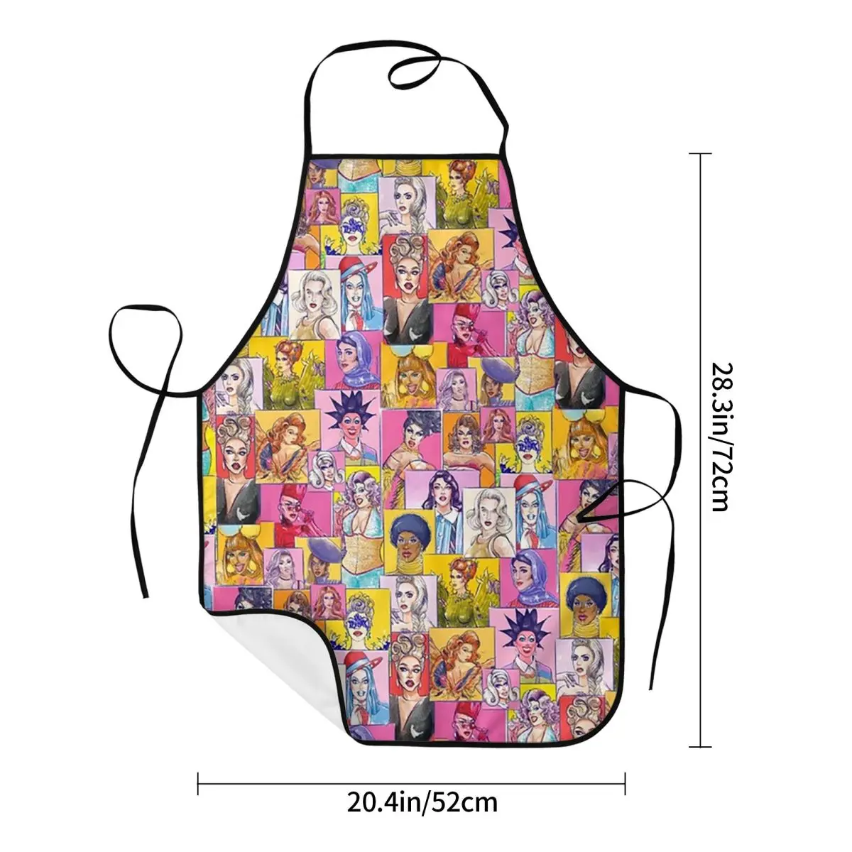 All Drag Queens Apron Chef Cooking Baking Tablier Waterproof Bib Kitchen Cleaning Pinafore for Women Men Painting