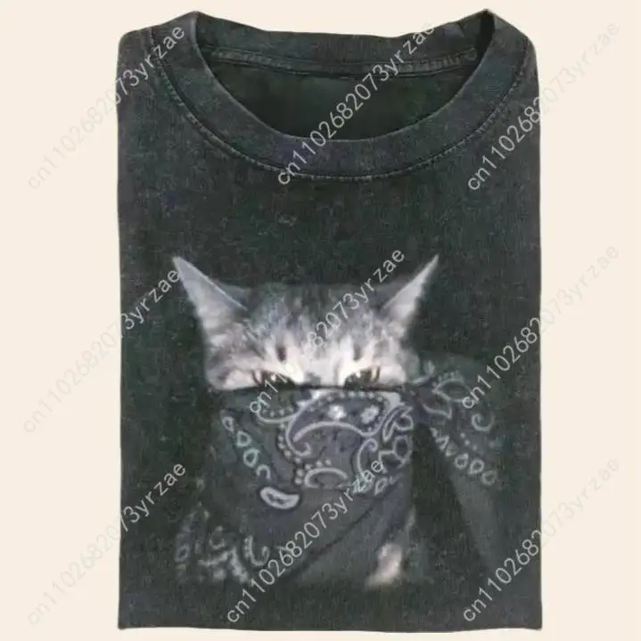 

Винтажная футболка с забавными животными для мужчин и женщин, винтажная футболка высокого качества, хлопковая модная футболка с короткими рукавами, мягкие дышащие топы