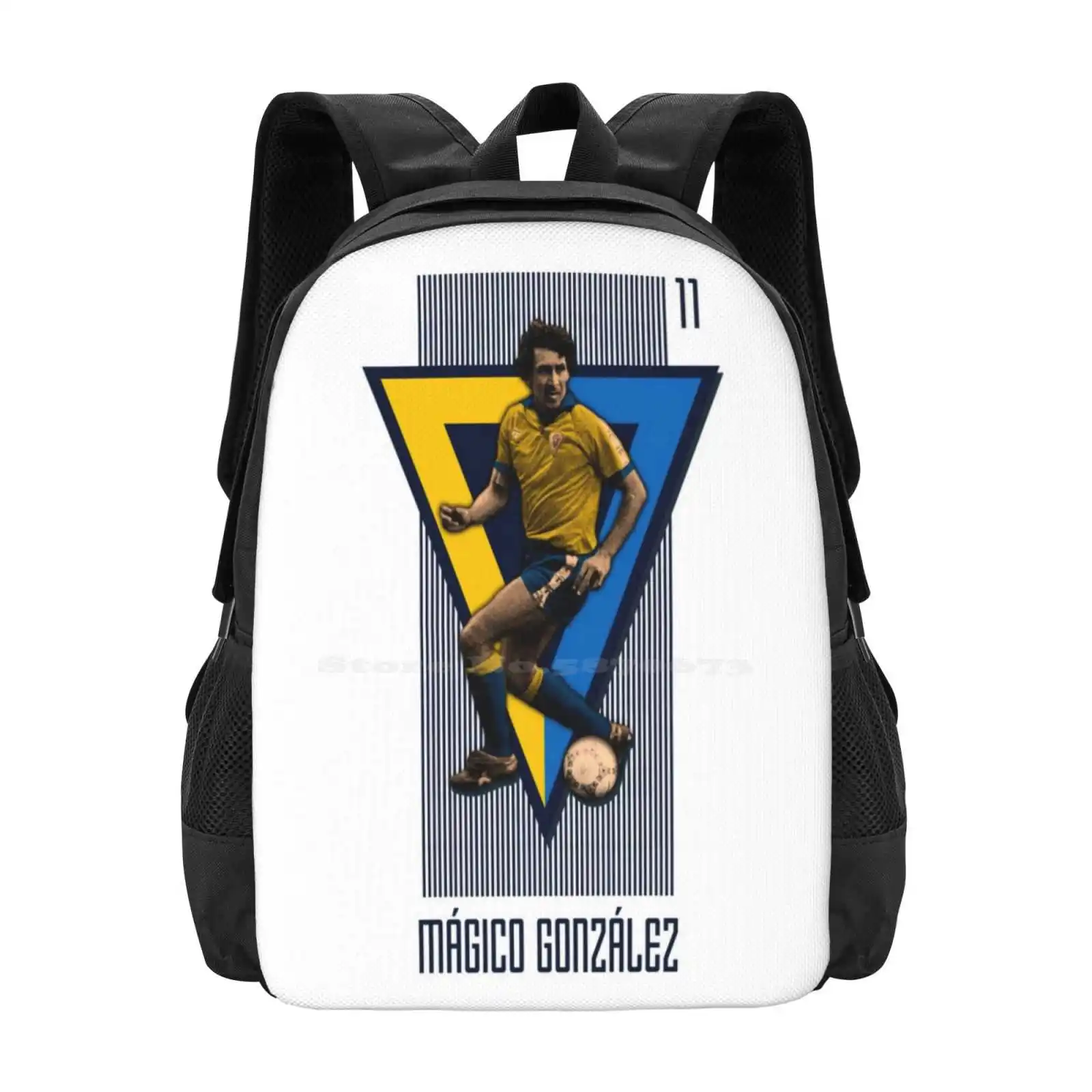 Mágico González 11 Teen College Student Backpack Pattern Design Bags Mágico González Against Modern Football Soccer Calcio