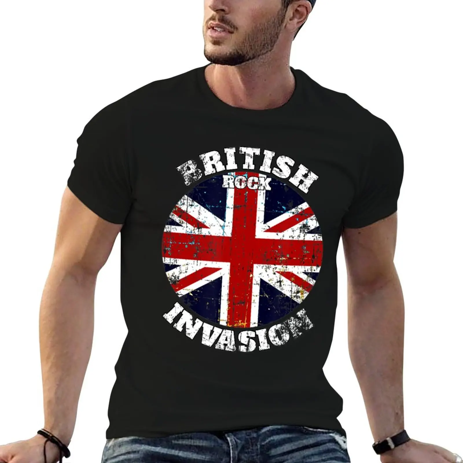 The British Rock Music Invasion V2 T-Shirt funny shirt cotton essential t shirt funny t shirts for men