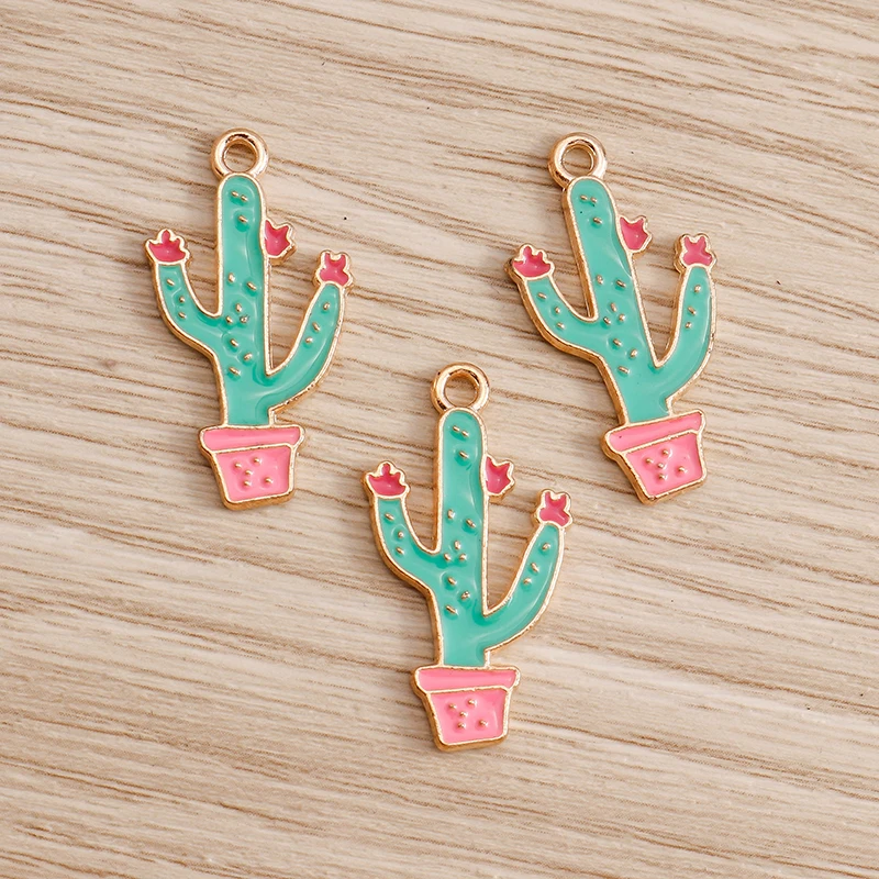 Tusember 10 Stück niedliche Anhänger Alpaka-Kaktus-Charms für DIY-Ohrringe, Armbänder, Halsketten, Schmuckherstellung, handgemachtes Basteln – Detail 7