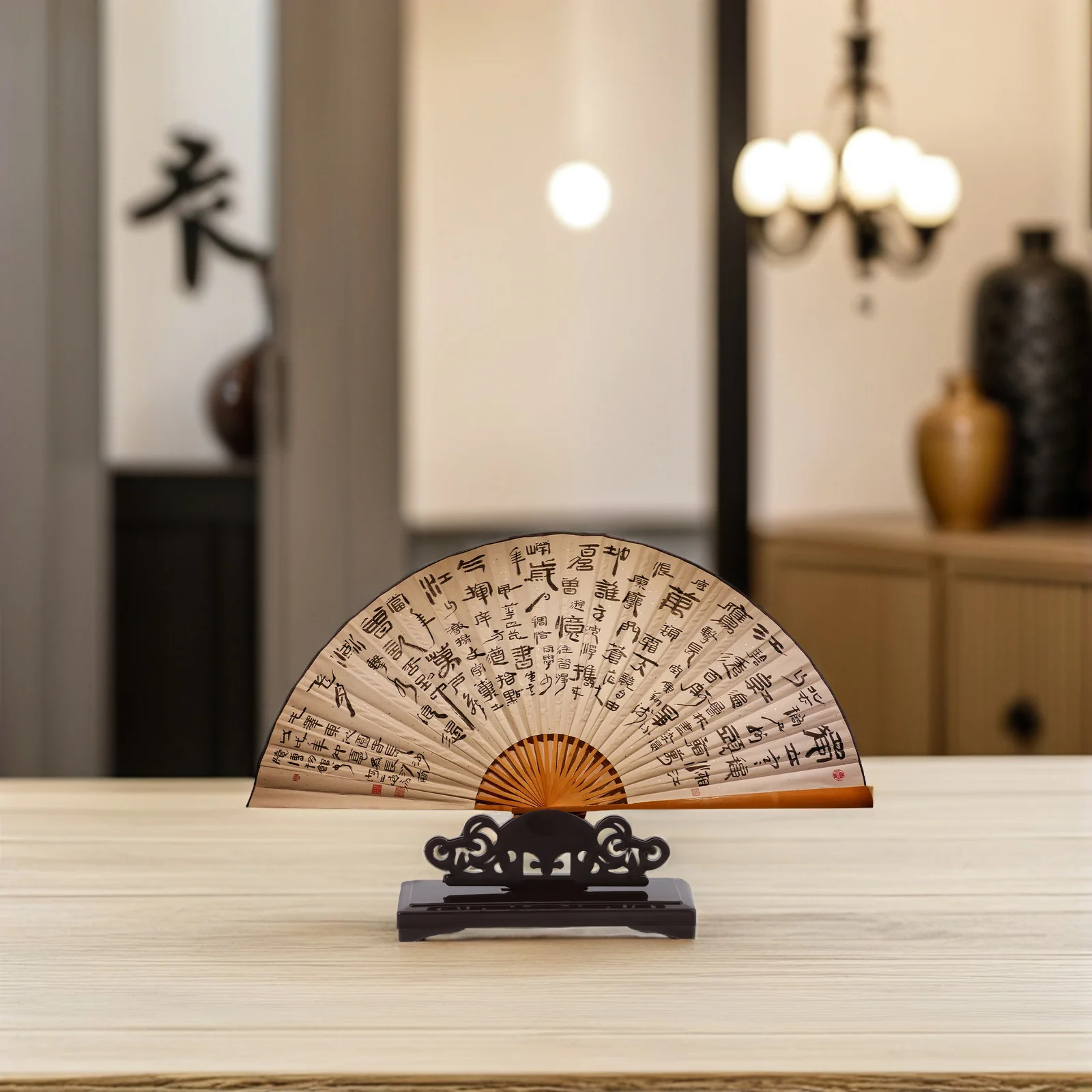 

2Pcs Sturdy Hand Fan Bracket Elegant Design Portable Display Rack for Various Sizes Home Decor Display Stand Fan Stand