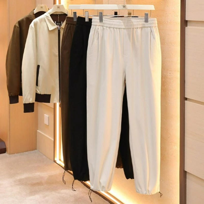 

Ретро осенне-зимние новые свободные широкие брюки белые прямые вельветовые повседневные брюки