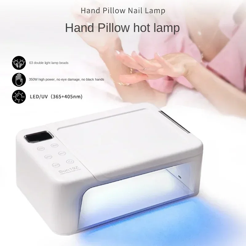 350W Nail Polish Dryer Lamp With Hand Pillow For Manicure Art Two Hands Arm Rest Hand Cushion Pillow Nail Dryer UV LED Nail Lamp