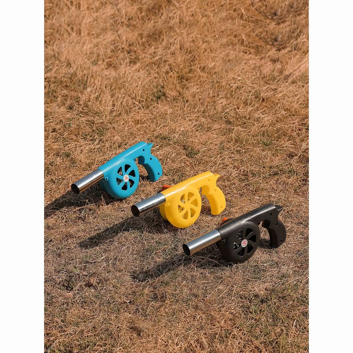 Handheld BBQ Air Blower Gun Portable Plastic Fire Bellows Blaster for Outdoor Camping Picnic Grill Charcoal Starter Barbecue