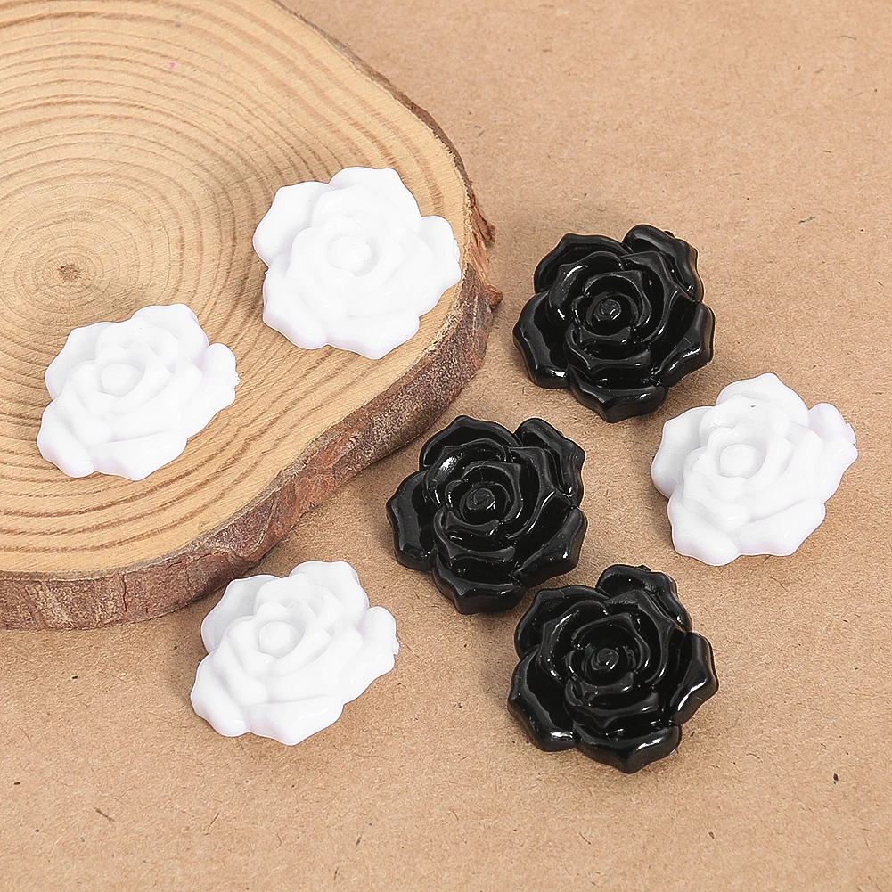 10PCS Resin Rose-shaped Buttons Clothing Sewing Exquisite DIY Beads Crafts Scrapbook Sweater Coat T-shirt Clothing Accessories