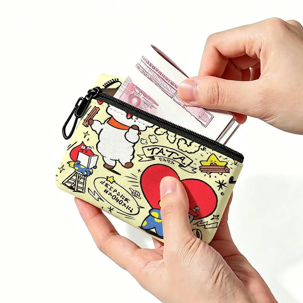 Niedliche BT21 Daily Carry Kleingeldbörse aus Oxford-Stoff, Mehrzweck-Aufbewahrungstasche für Schlüssel, Karten, Münzen – Detail 14