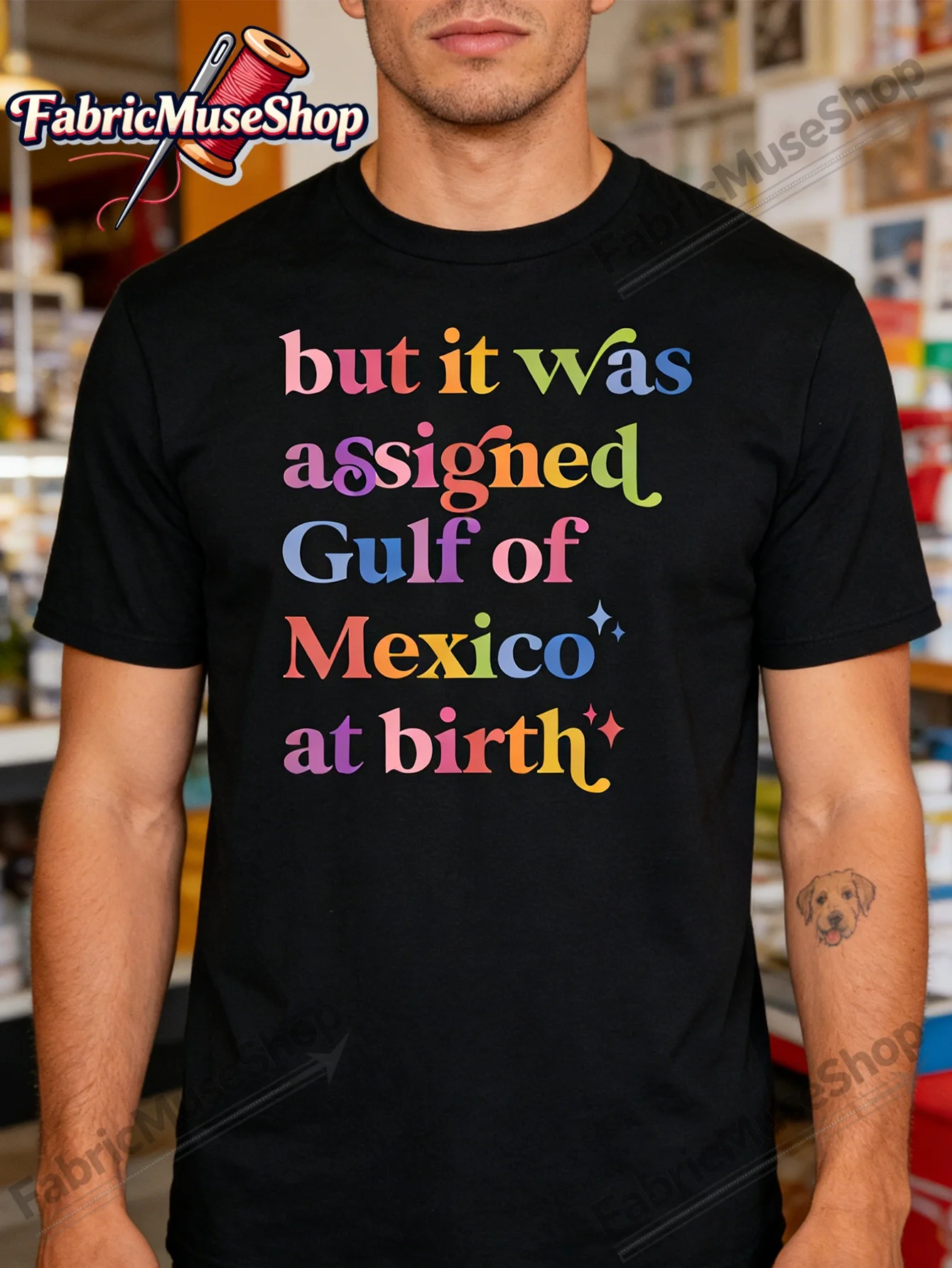 But It Was Assigned Gulf Of Mexico At Birth T-Shirt Fashionable Summer Tops Fun Pattern Short Sleeve Tees, Unique Designs, Comfo