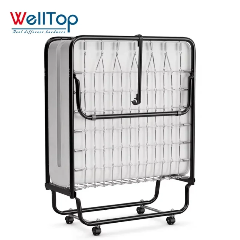 FBB New Arrivals Furniture Accessories Hardware Metal Memory Foam Folding Bed with Mattress Foldable Portable Rollaway Guest Bed