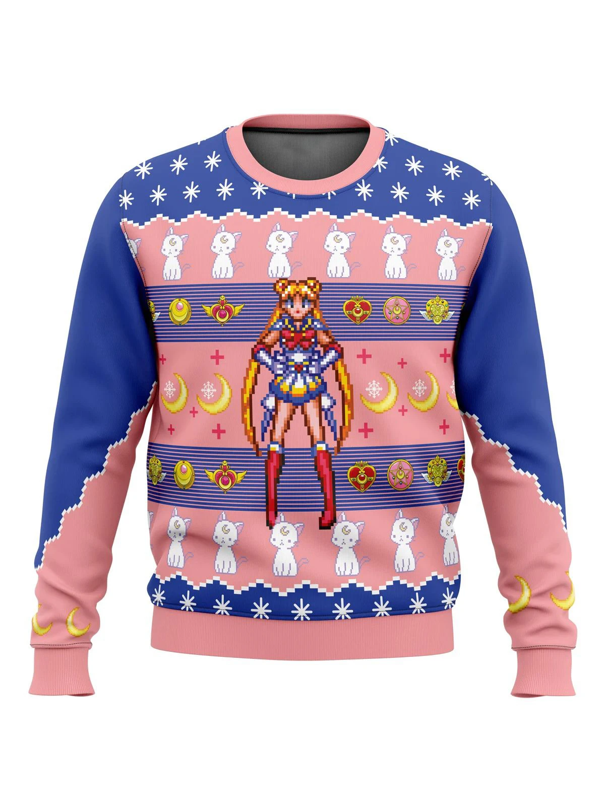 جولة الرقبة عيد الميلاد سترة قبيحة فتاة جميلة المحارب لطيف الكرتون حيوية الخريف والشتاء الأساسية جولة الرقبة سترة #3