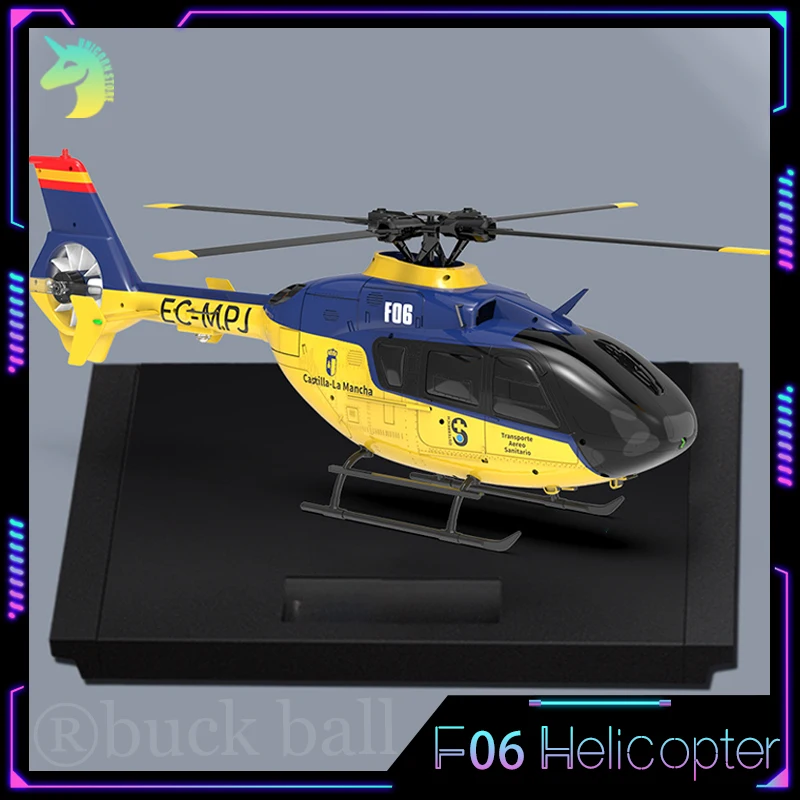 

YUXIANG F06 EC135 RC Helicopter Wireless Control 6Inch 2.4G Remote Control Aircraft 6 Axis Model 1:36 Model Outdoor Airplane Toy