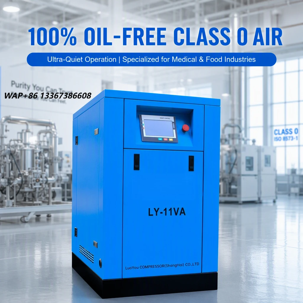 Energy-Efficient 15HP/11Kw 8 Bar Screw Air Compressor 1.6M3/min 56.5cfm Low Noise Lubricated with Core Motor Engine Air Cooled