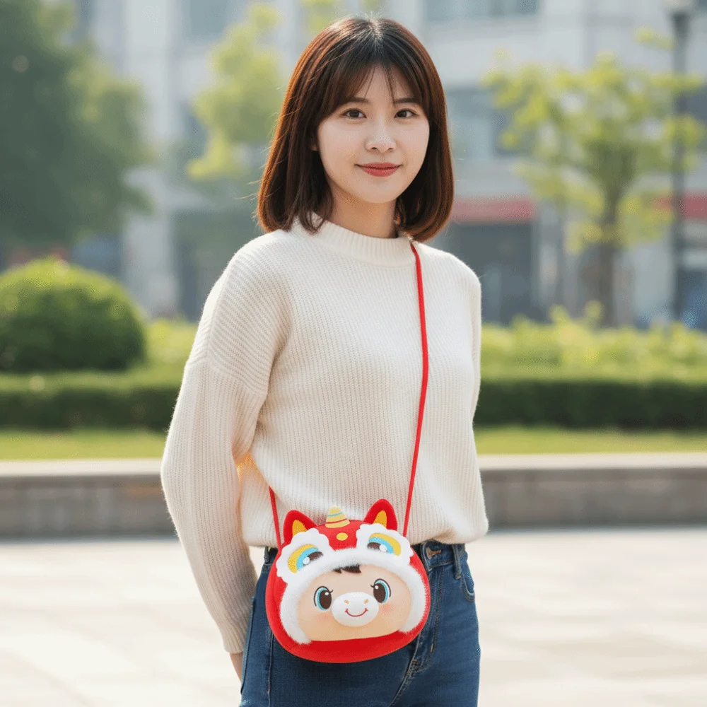 Lucky Horse Zodiac Horse Crossbody tas Rood pakket Chinese stijl Paard Jaar Geldzak Cartoon Rode Lucky Horse Bag