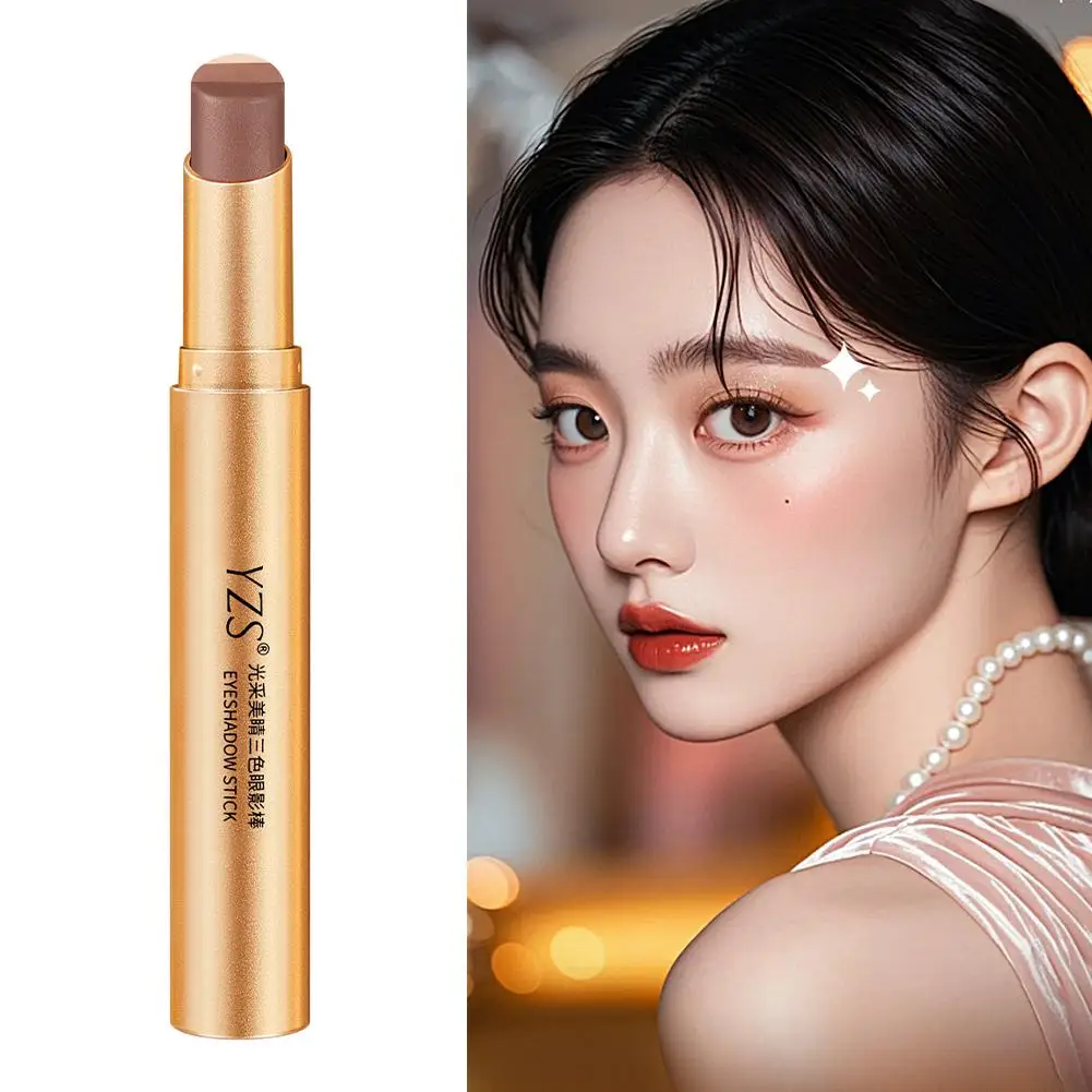 Pomadka do powiek z efektem gradientu, bez rozmazywania, dwukolorowa, rozświetlająca, z połyskiem, perłowa, do makijażu oczu, model K2D0