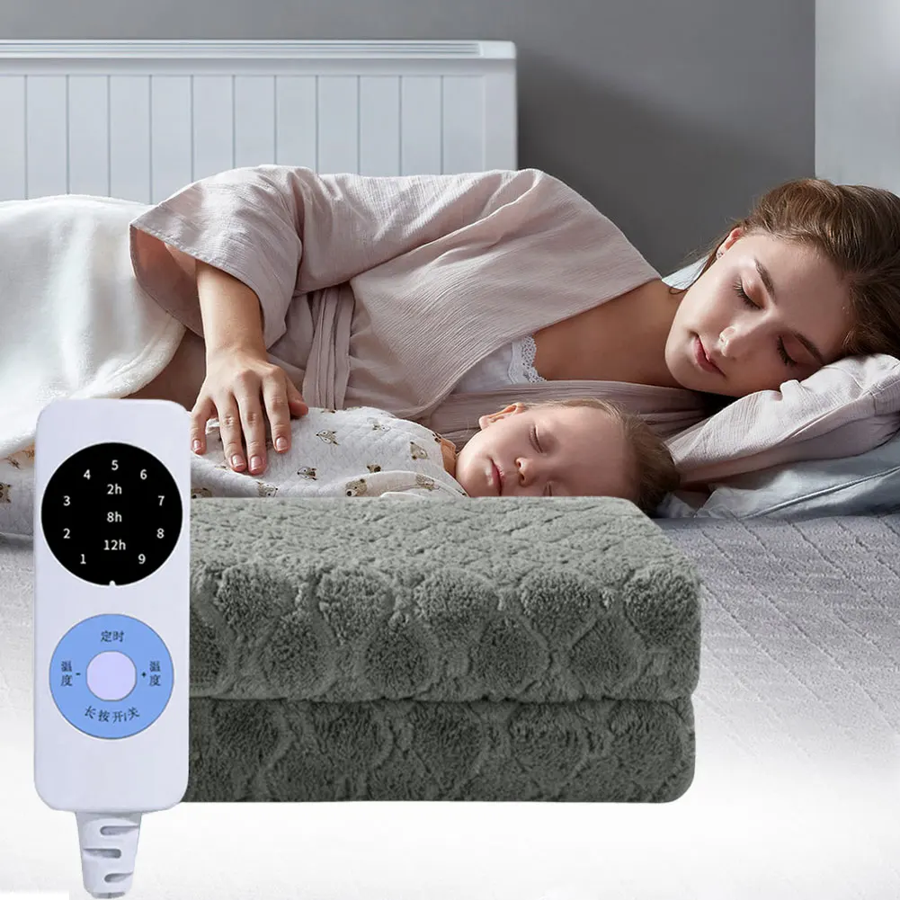 

Plush Electric Blanket Double Single Velvet Intelligent Blanket Portable Winter Warm Throw Household Office Blanket