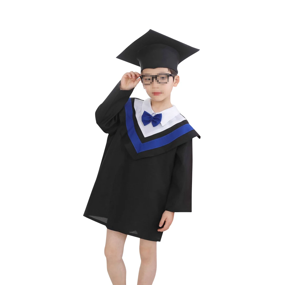 

Kids Graduation Gown Set Comfortable Material Cap Tassel Kindergarten Child Gown Celebrate Suitable Wearing Party Props