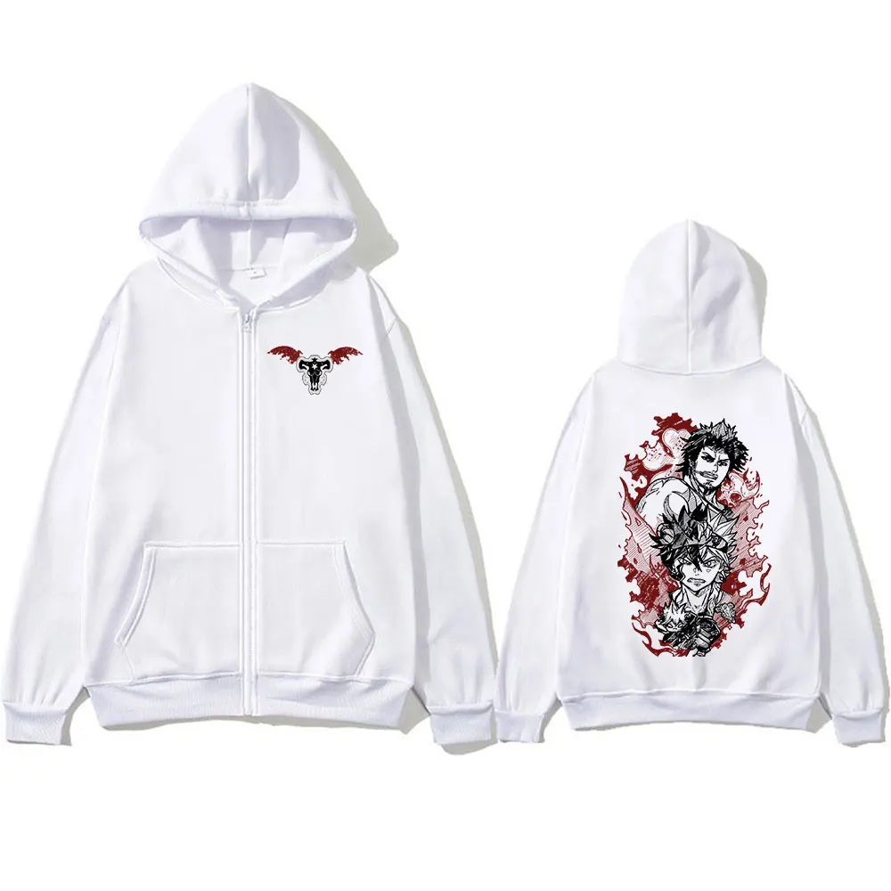 Anime Black Clover Yami Sukehiro Asta Zipper Hoodies Men Women Clothing Fashion Casual Zip Up Hooded Sweatshirts Coats Jacket view 2