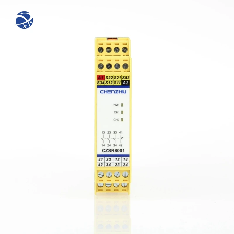 Industrial automation emergency stop normally closed DC/AC safety gate safety relay