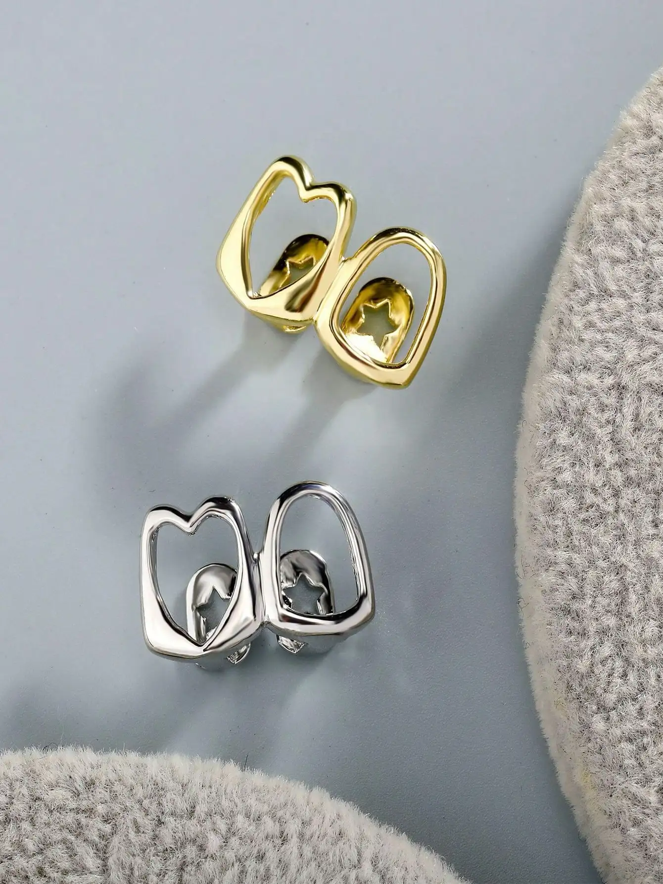 1/2/5Pcs Fashionable Women's Hexagonal Zircon Dental Accessories Can Be Used As Party, Nightclub Accessories And Holiday Gifts
