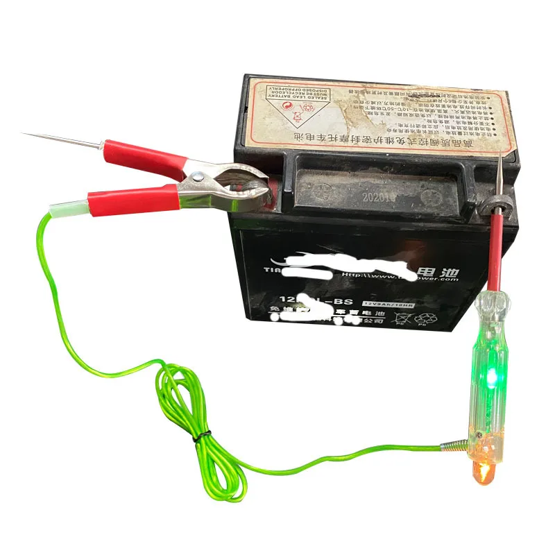 

Car Circuit Tester Pen Dual-color LED Voltage Detector 12V/24V Automotive Test Light Electrical Tester with LED Indicator